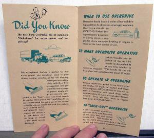 1949 Ford Did You Know Facts About the 49 Sales Brochure