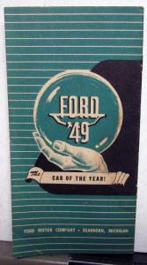 1949 Ford Did You Know Facts About the 49 Sales Brochure