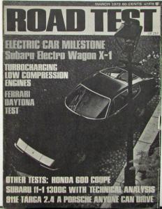 1972 Subaru 1300G  UK Road Test Reprint Article Sales Brochure Original