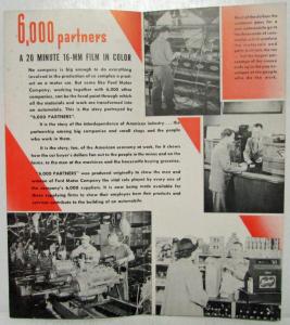 1949 Ford 6000 Partners Sales Brochure