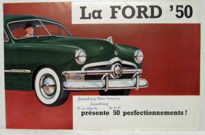 1950 La Ford Presente 50 Perfectionnements Sales Folder Belgium Mkt French Text