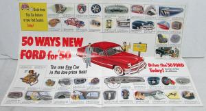 1950 Ford Sedan Coupe Wagon 50 Ways New and Finer Sales Folder Brochure Original