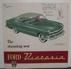 1951 Stunning New Ford Victoria Sales Folder