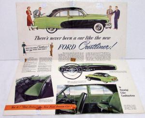 1950 Ford Crestliner Mailer Sales Folder Brochure Model Introduction