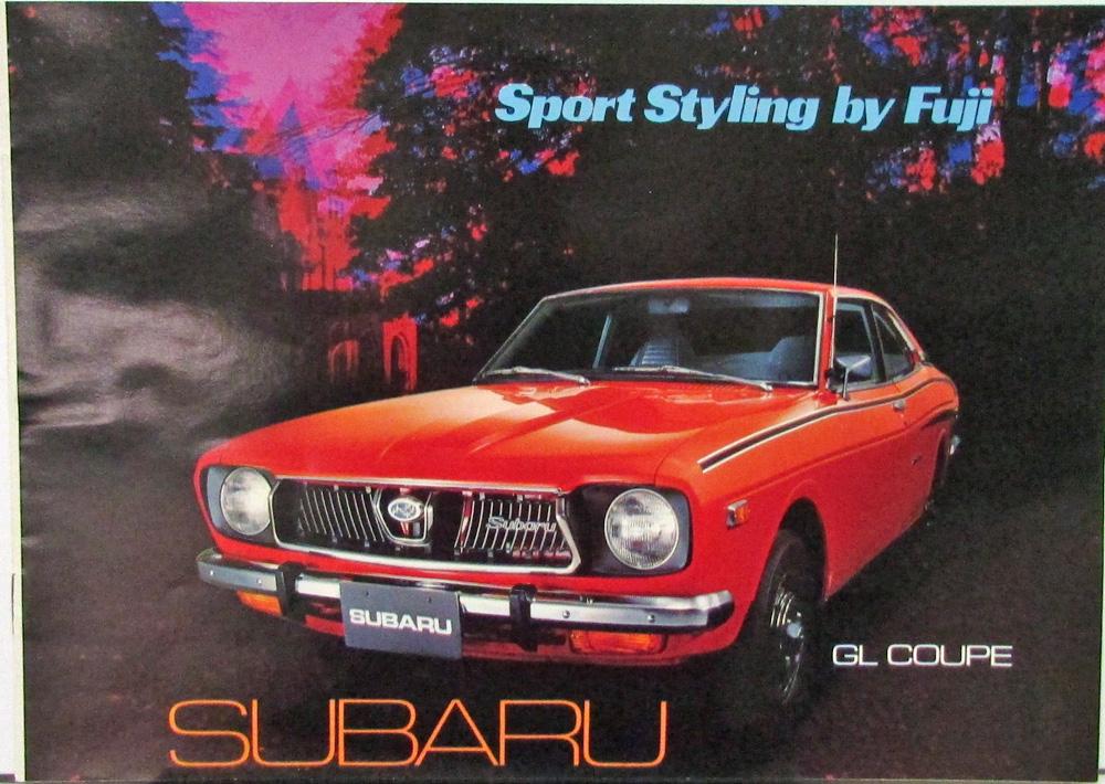 1973 1974 1975 1976 Subaru DL Sedan & Wagon & GL Coupe Sales Brochure Original
