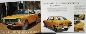 1973 1974 1975 1976 Subaru DL Sedan & Wagon & GL Coupe Sales Brochure Original