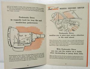 1951 Ford Fordomatic Drive Sales Brochure