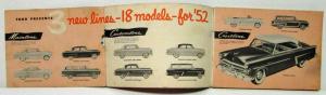 1952 All the Facts About the Completely New 52 Ford Sales Brochure