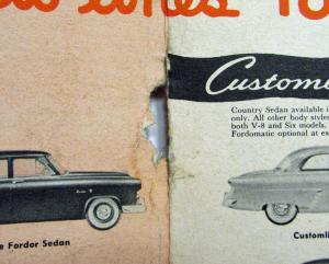 1952 All the Facts About the Completely New 52 Ford Sales Brochure