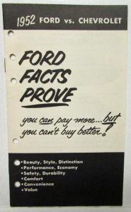 1952 Ford vs Chevrolet Sales Brochure