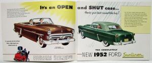 1952 Ford Newest and Smartest Under the Sun Sunliner Sales Folder Revised