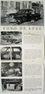 1952 Een Amerikaanse Ford naar Nederlandse wens Deluxe Sales Folder Dutch Text