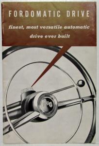 1952 Ford Fordomatic Drive Sales Brochure