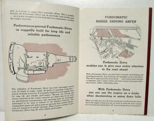 1952 Ford Fordomatic Drive Sales Brochure