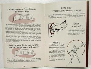 1952 Ford Fordomatic Drive Sales Brochure