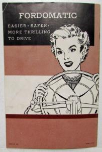 1952 Ford Fordomatic Drive Sales Brochure