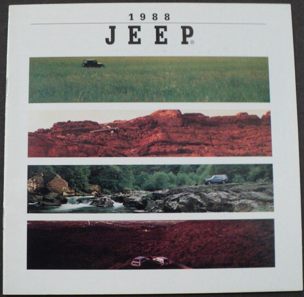 1988 Jeep Lineup Cherokee Wagoneer Wrangler Comanche Pickup Sales Brochure