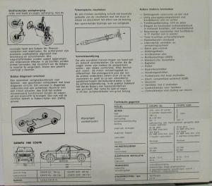 1973 1974 1975 1976 Subaru 1400 GL Coupe Sales Folder DUTCH Text Original
