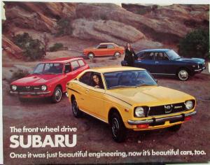 1973 1974 1975 1976 Subaru DL Sedan Wagon GL Coupe FWD Sales Data Sheet