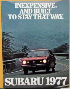 1977 Subaru GF DL Sedan Wagon FWD Color Full Line Sales Brochure Original