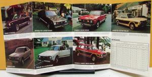 1977 Subaru GF DL Sedan Wagon FWD Color Full Line Sales Folder MAILER Original