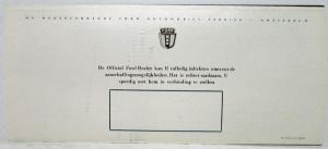 1952 Ford Lincoln Mercury Mailer Sales Folder Dutch Text