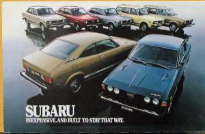 1978 Subaru 4WD Sedan Wagon Color Sales Folder MAILER Original