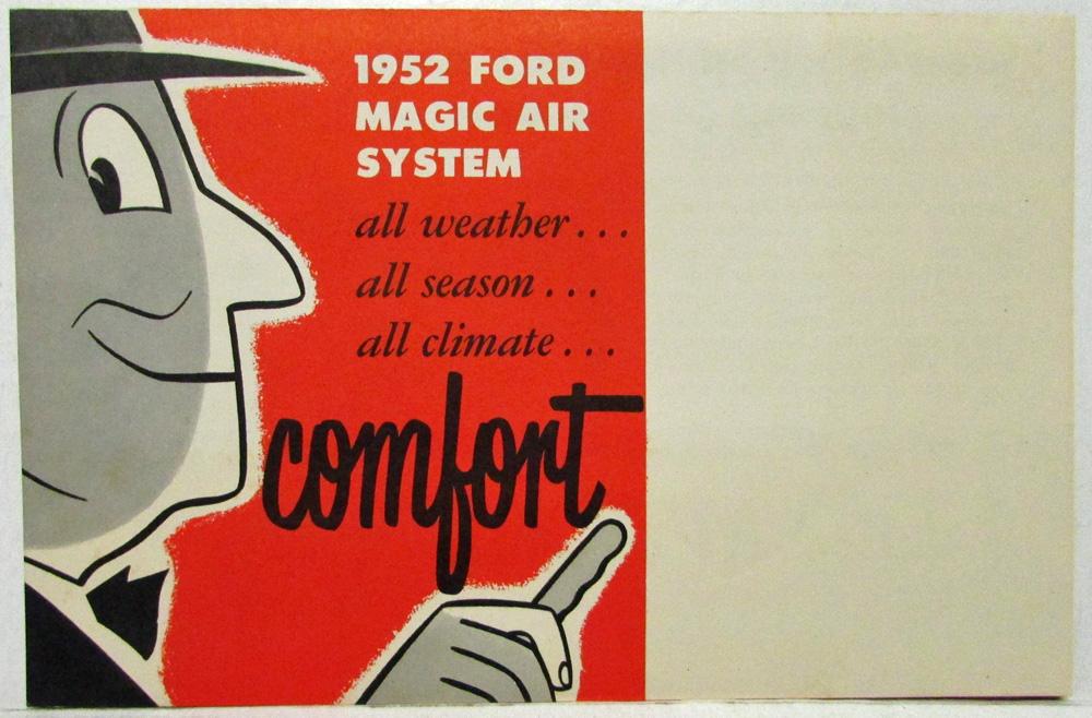 1952 Ford Magic Air System Mailer Sales Folder
