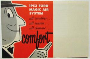 1952 Ford Magic Air System Mailer Sales Folder