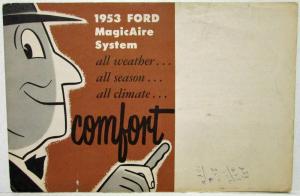 1953 Ford MagicAire System Mailer Sales Folder
