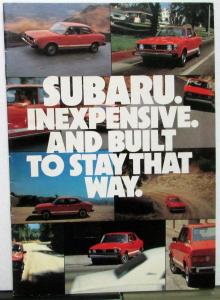 1979 Subaru Full Line Sedan DL GF Coupe Wagon Brat Sales Brochure Original