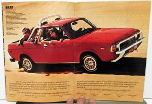 1979 Subaru Full Line Sedan DL GF Coupe Wagon Brat Sales Brochure Original