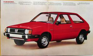 1980 Subaru Sedan Hardtop Wagon Brat Hatchback Brat Color Sales Brochure Orig