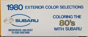 1980 Subaru Exterior Color Selections Sales Folder Original