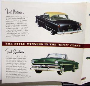 1953 Ford Victoria Sunliner Sales Folder