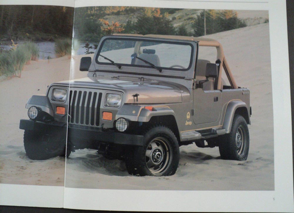 1988 Jeep Wrangler and Sahara and Laredo ORIGINAL Dealer Sales Brochure