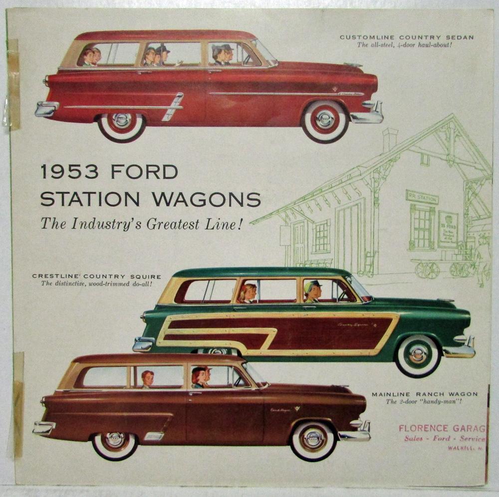 1953 Ford Station Wagons The Industrys Greatest Line Sales Folder