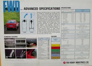 1982 ? Subaru Sherpa Color Sales Folder AUSTRALIAN Market Right Hand Drive Orig
