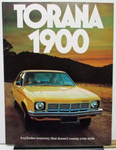 1976 Holden Torana 1900 GM Australian Dealer Sales Brochure S & SL Rare