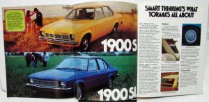 1976 Holden Torana 1900 GM Australian Dealer Sales Brochure S & SL Rare