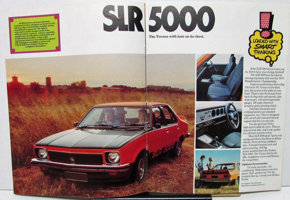 1976 Holden Torana Sports Dept GM Australian Dealer Sales Brochure SLR 5000  SS