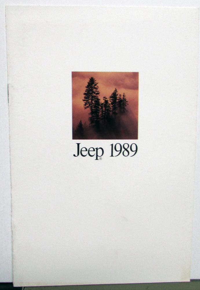 1989 Jeep Grand Wagoneer Wrangler Cherokee Comanche Small Sales Brochure