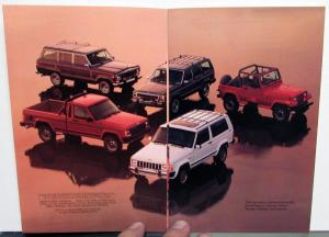 1989 Jeep Grand Wagoneer Wrangler Cherokee Comanche Small Sales Brochure
