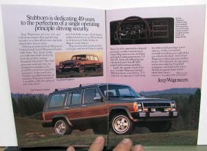 1989 Jeep Grand Wagoneer Wrangler Cherokee Comanche Small Sales Brochure