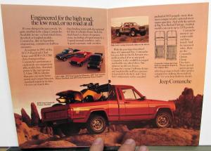 1989 Jeep Grand Wagoneer Wrangler Cherokee Comanche Small Sales Brochure