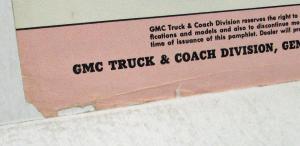 1959 GMC 630 Truck 503 Gas Engine Sales Brochure Spec Sheet Original