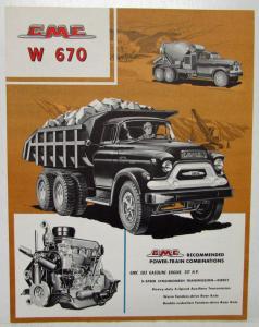 1959 GMC W 670 Truck Sales Brochure Data Sheet Original