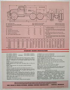 1959 GMC W 670 Truck Sales Brochure Data Sheet Original