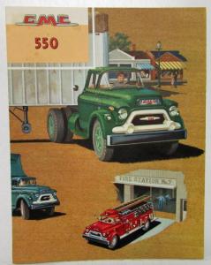 1959 GMC 550 Series Truck 370 V-8 Engine Sales Brochure Folder Original