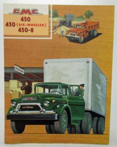 1959 GMC 450 6-wheeler & 450-8 Trucks Sales Brochure Folder Original